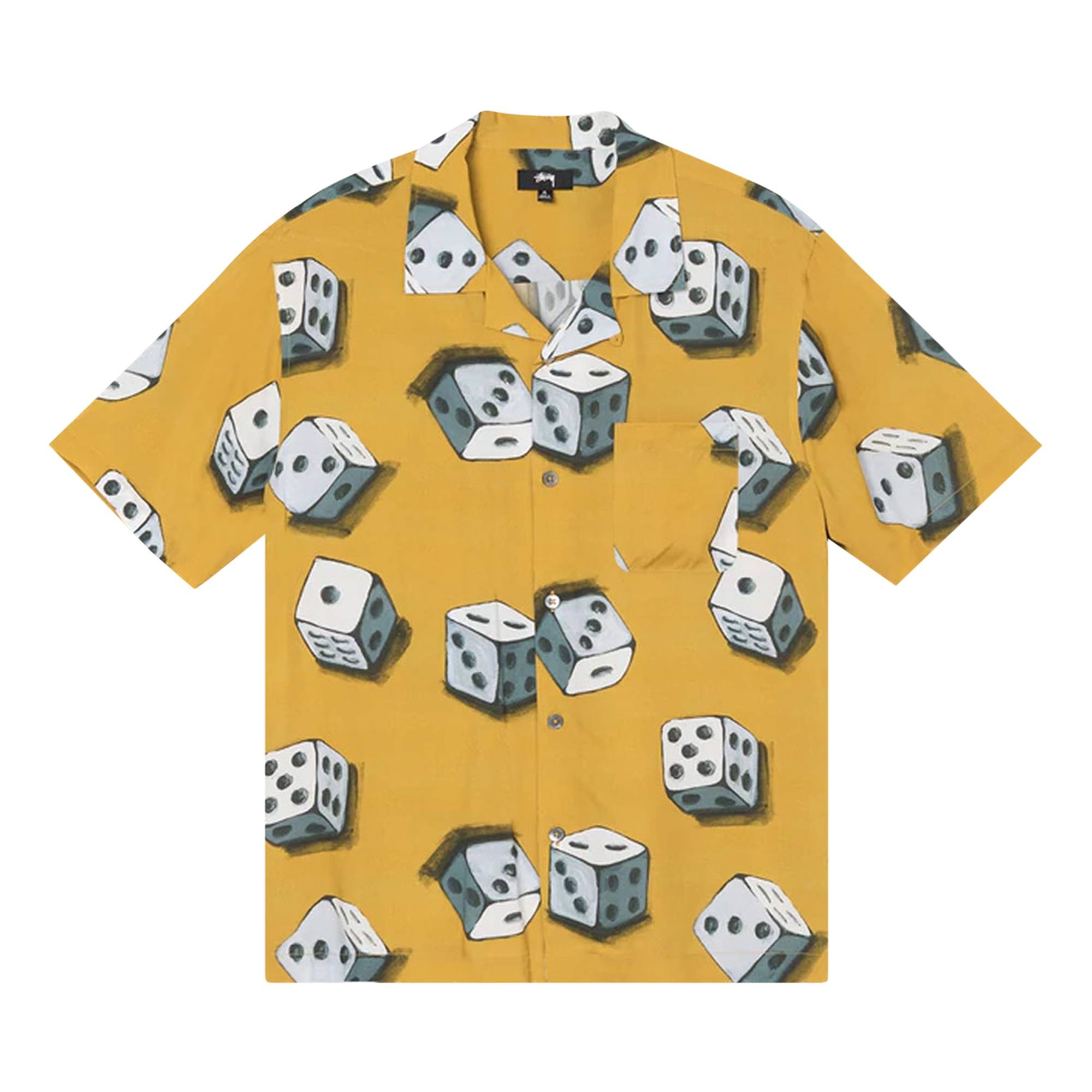 Stussy Dice Pattern Shirt 'Mustard' - 1
