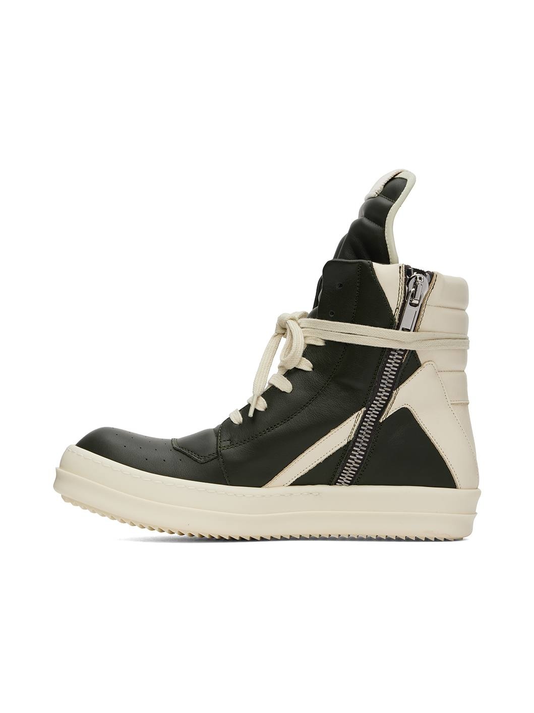 Green & Off-White Porterville Geobasket Sneakers - 3