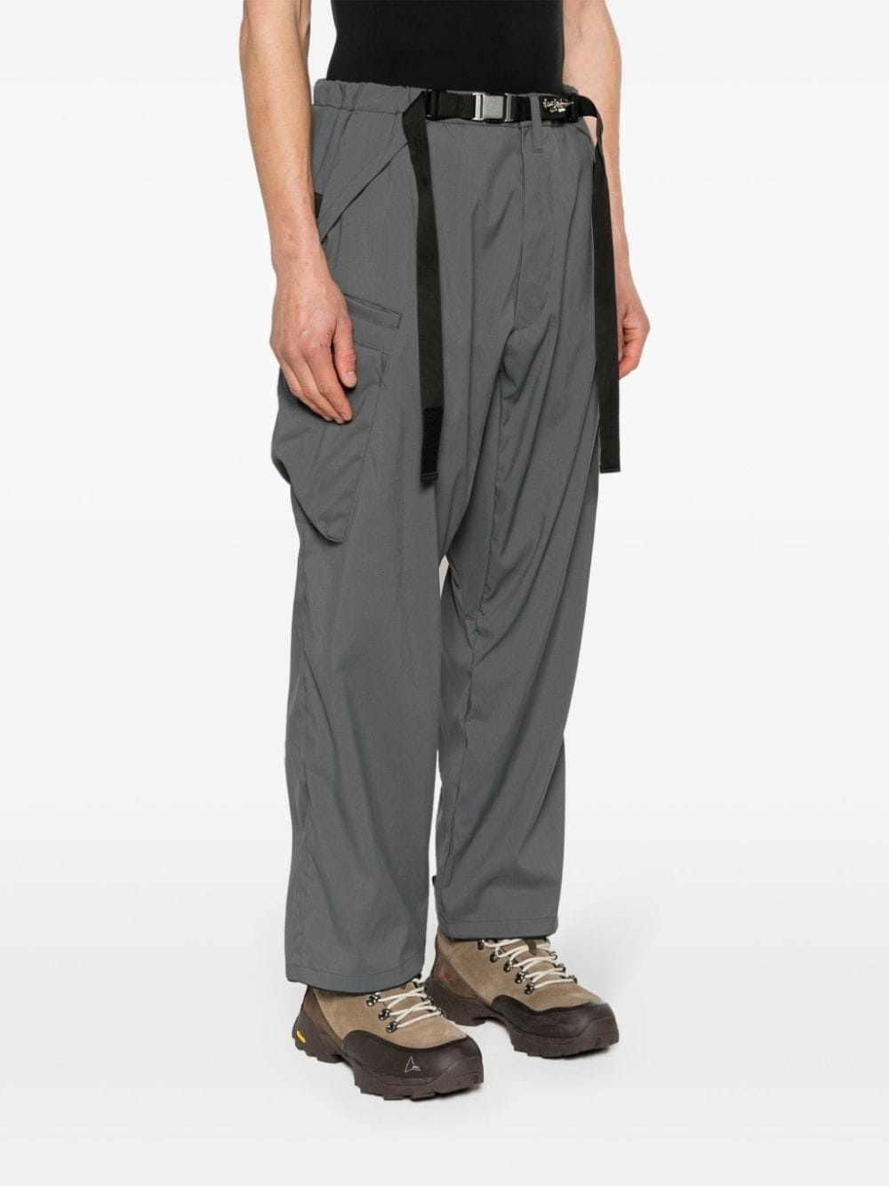 low-rise cargo trousers - 3