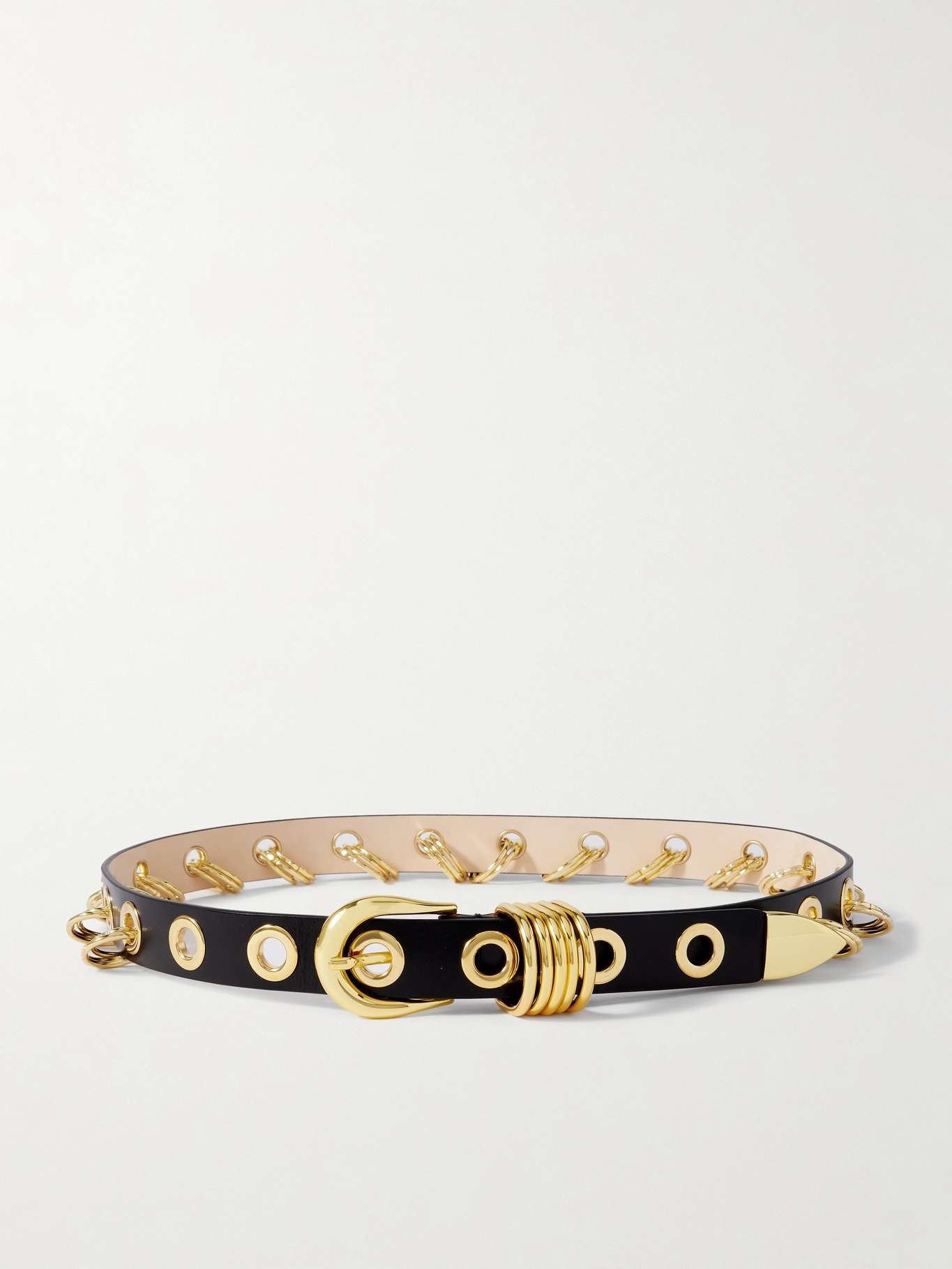 Revenge embellished leather belt Black - 1