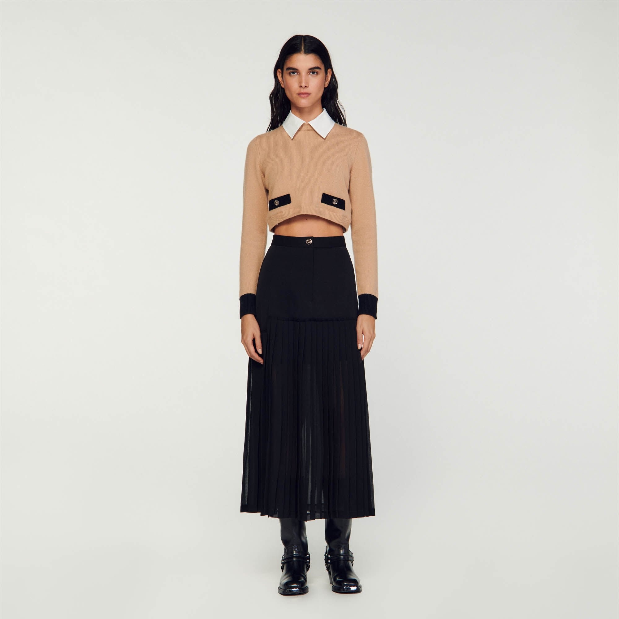 PLEATED LONG SKIRT - 3