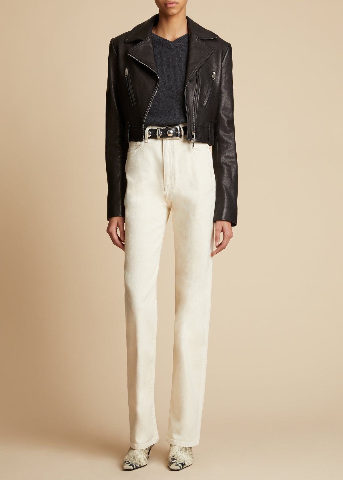 KHAITE The Danielle Leather Trousers - Farfetch