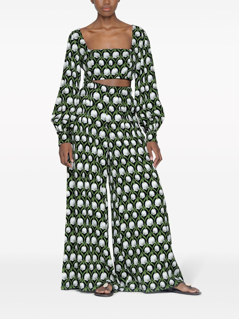 Agua by Agua Bendita PiÃ±on Perla floral-print trousers outlook
