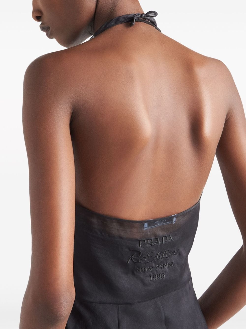 Re-Edition 1995 organza halterneck dress - 5