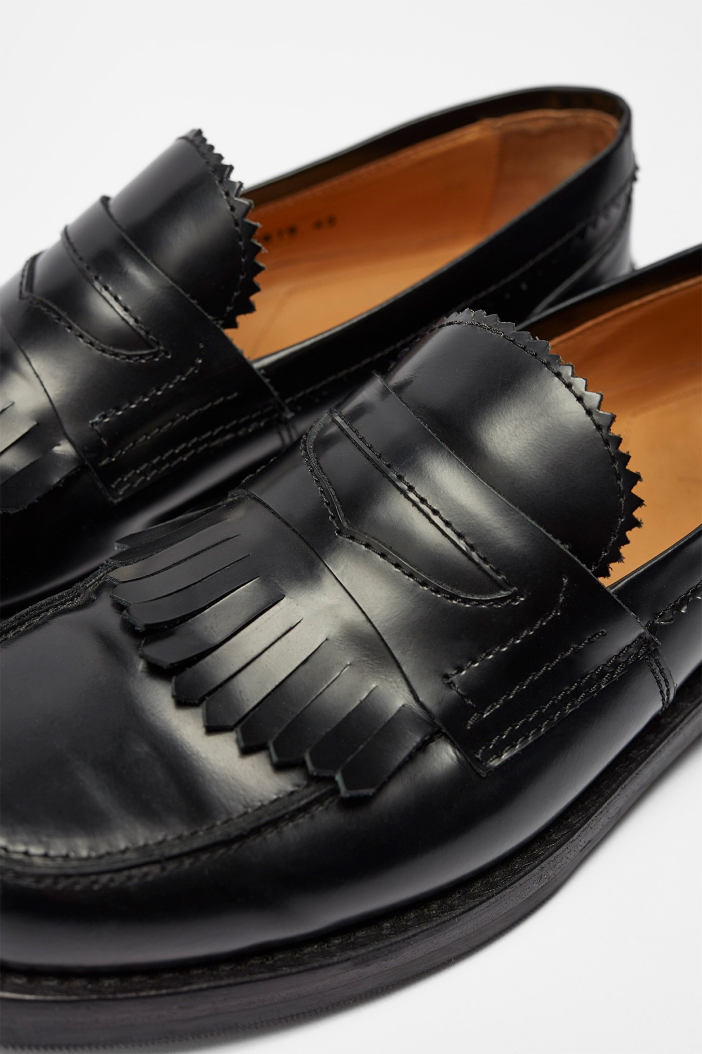 OUR LEGACY tassel-detail leather loafers - Black