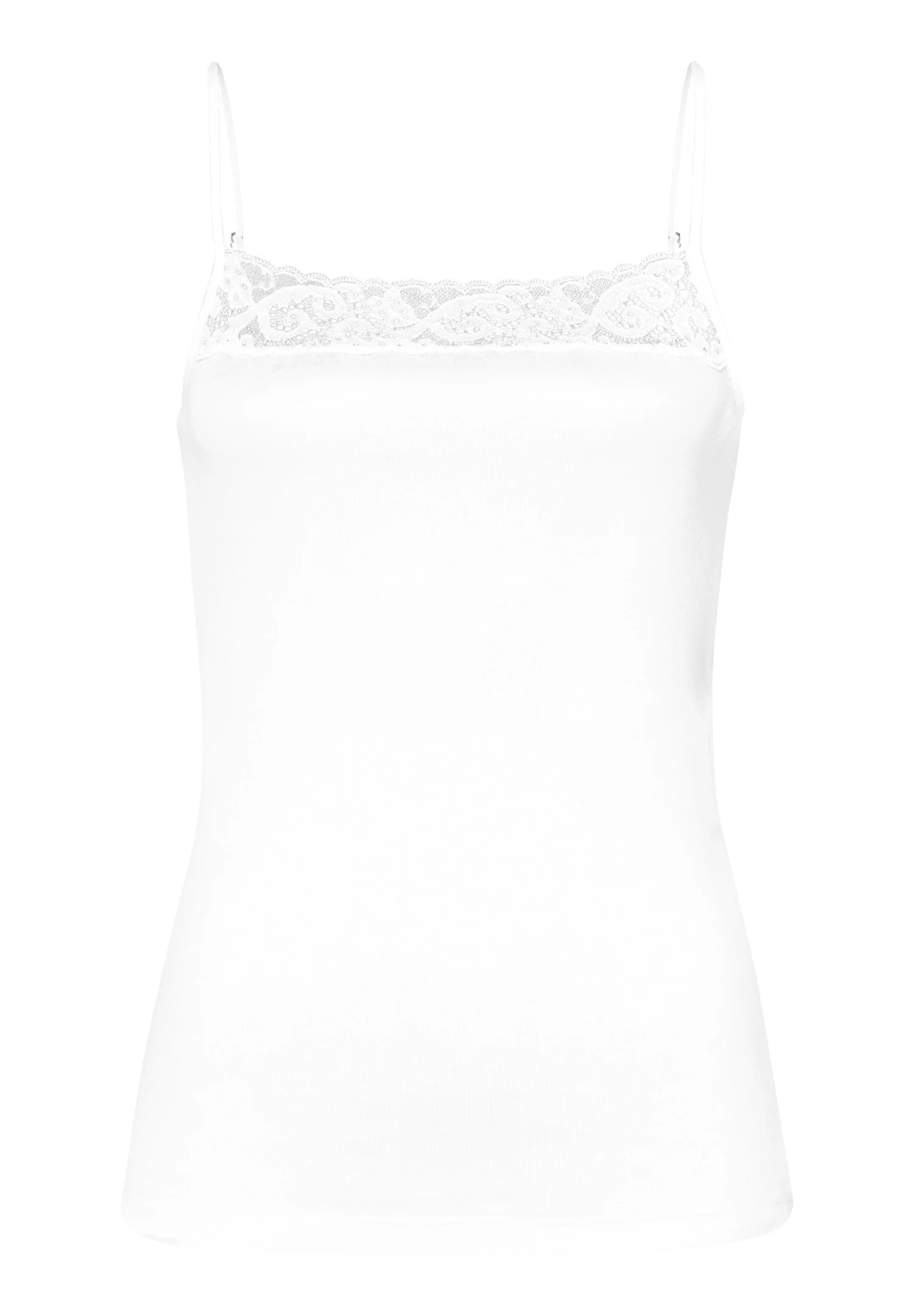 Moments Lace Trim Cotton Camisole - 1