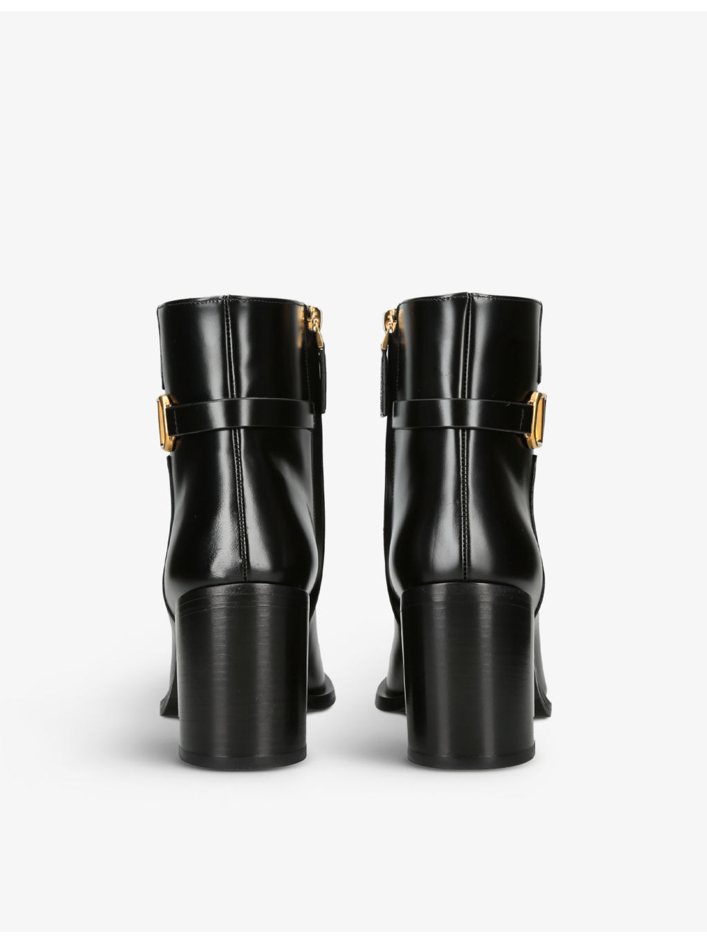 VLOGO logo-plaque leather heeled ankle boots - 4