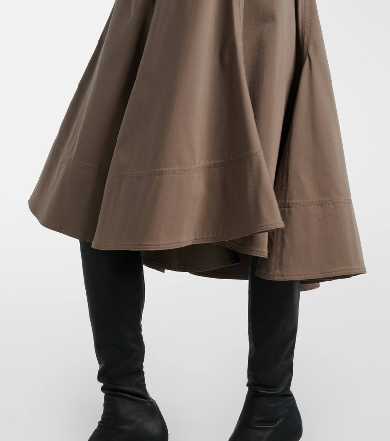 Janan cotton-blend sateen midi skirt 5