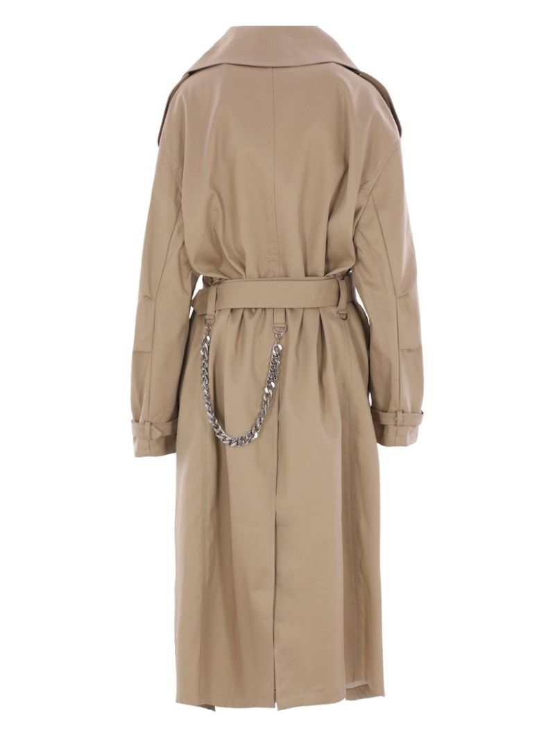 NICCOLÒ PASQUALETTI chain-detail belted trench coat outlook