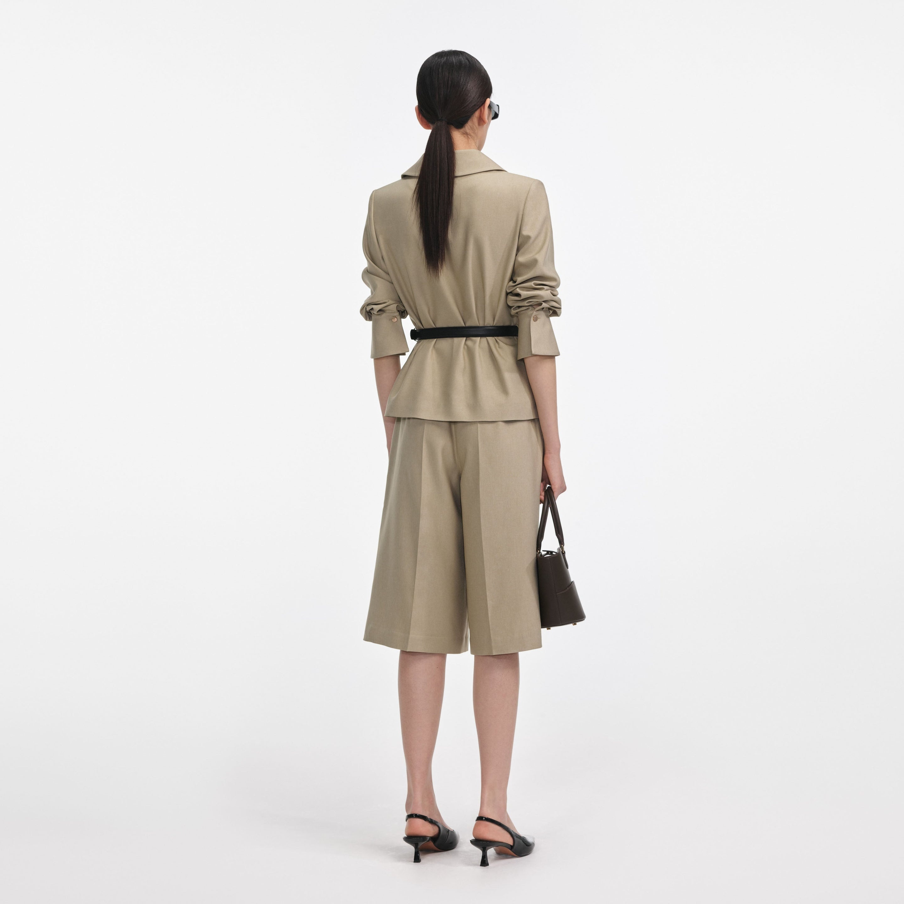 Beige Twill Playsuit - 3