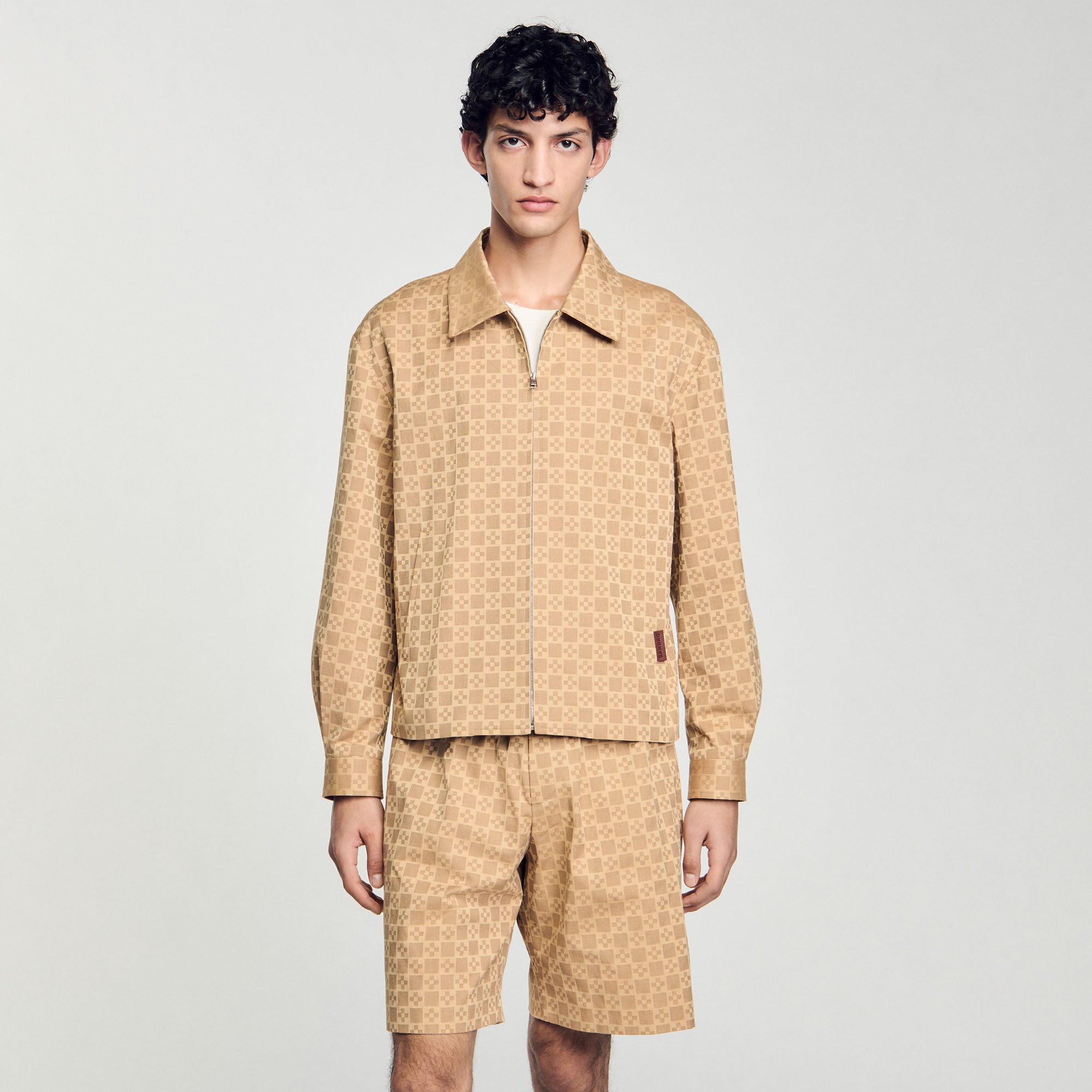 SQUARE CROSS ZIP-UP JACKET - 4
