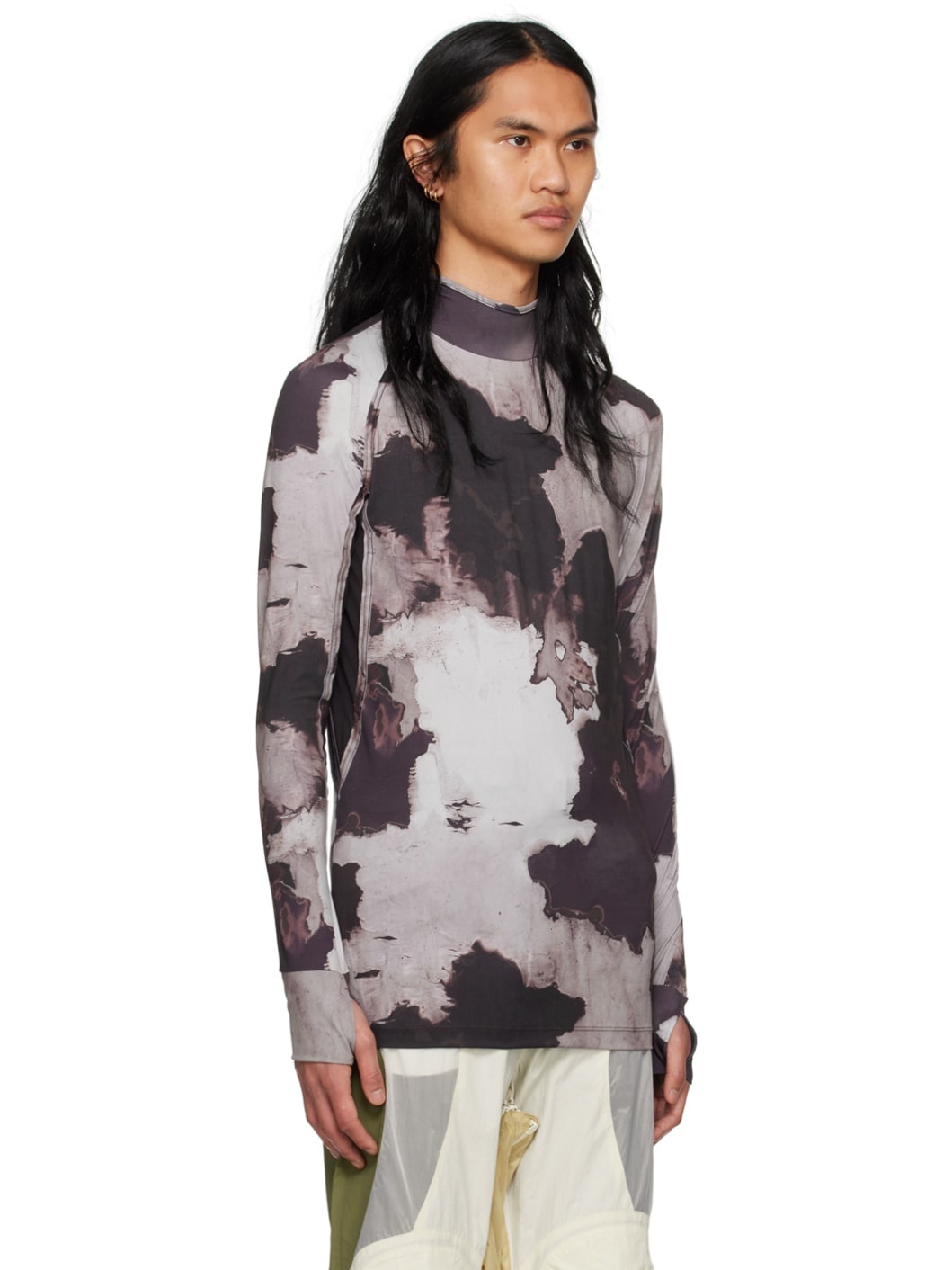 Brown Balaclava Long Sleeve T-Shirt - 4