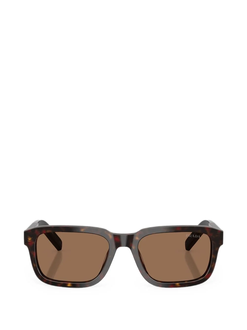tortoiseshell-effect square-frame sunglasses - 1