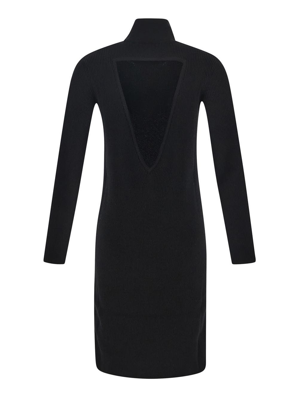 Stretch Wool Ribbed Dress - 2