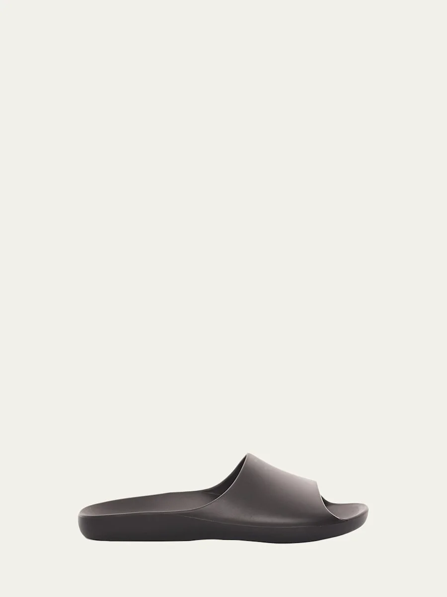 Ama Rubber Flat Slide Sandals - 1