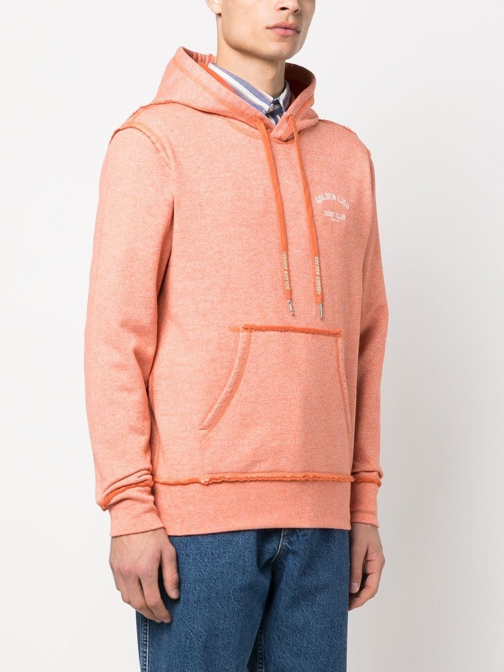 logo-print drawstring hoodie - 3