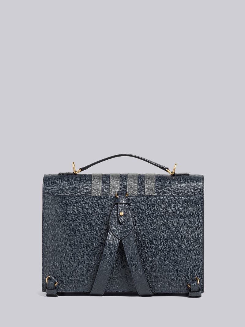 Pebble Grain Leather 4-Bar School Bag 4