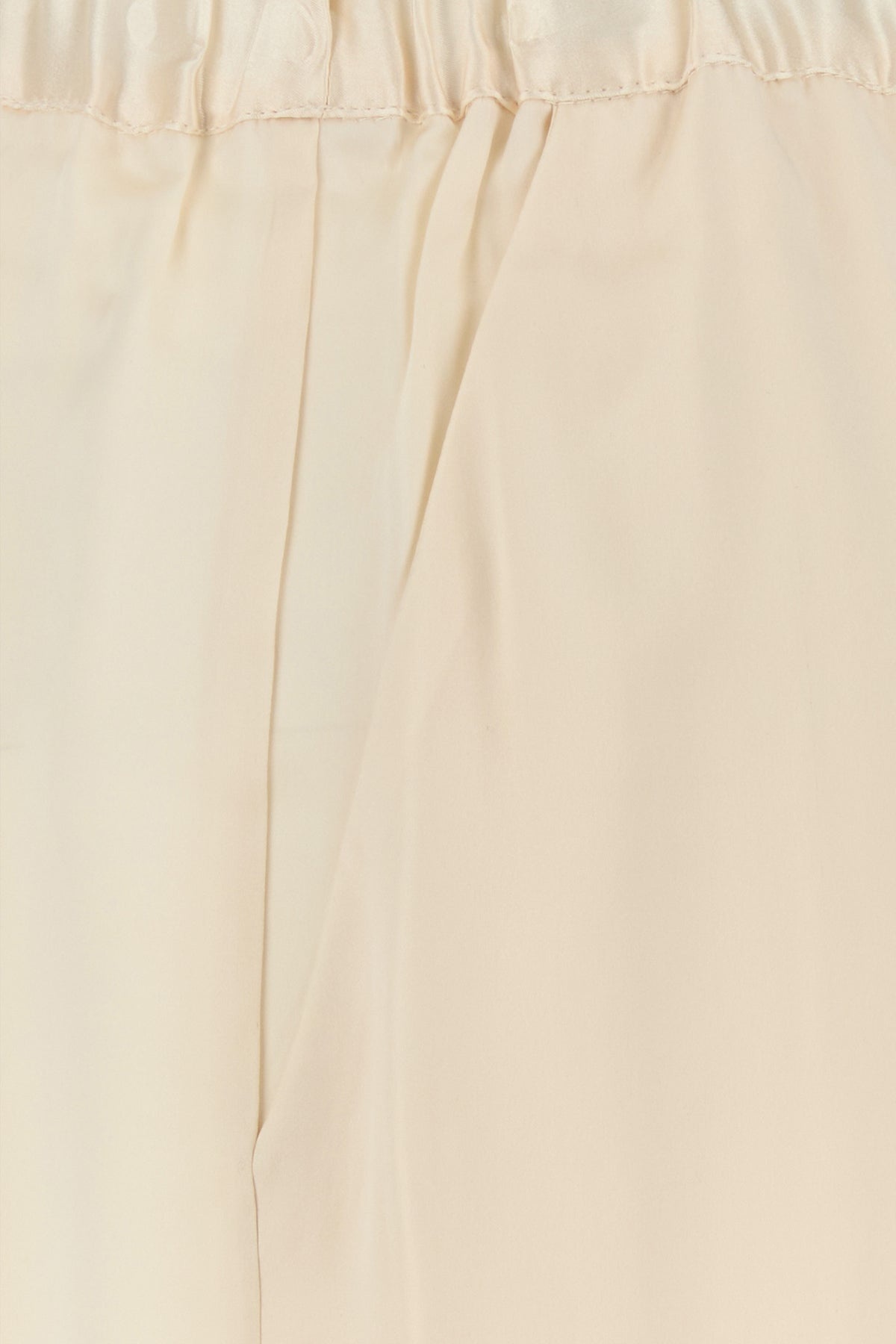 Ivory silk wide-leg pant - 3