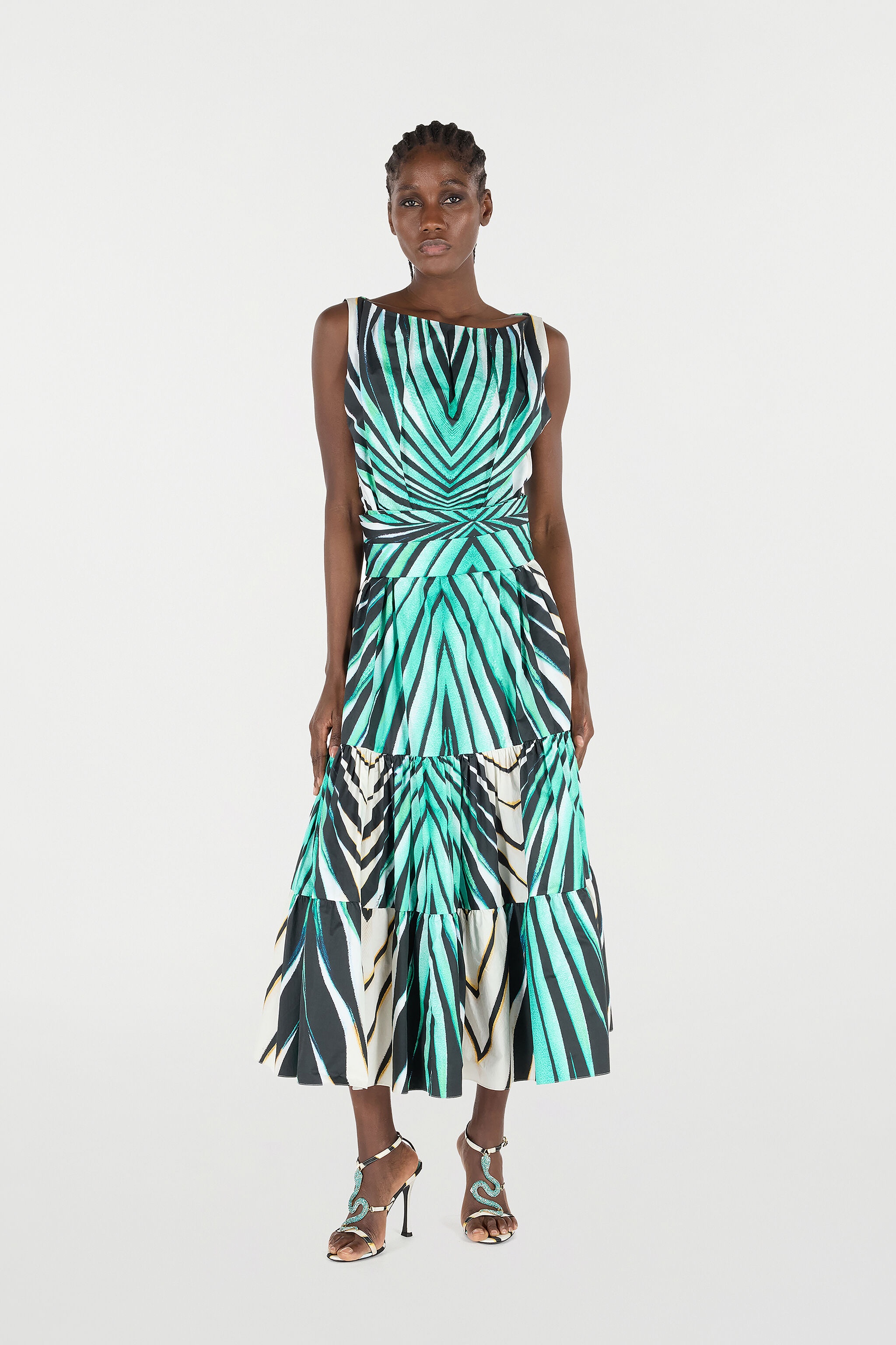 Ray Of Sea Print Midi Dress - 2