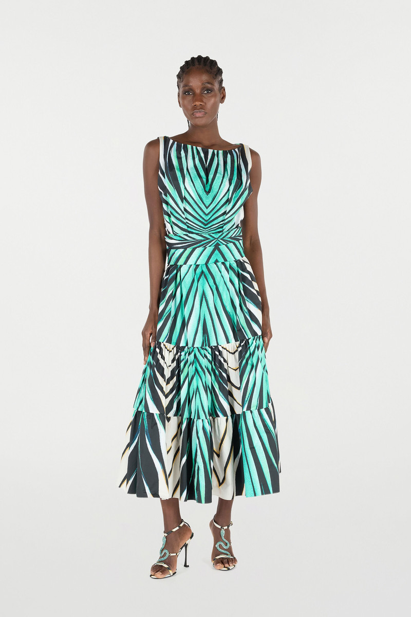 Roberto Cavalli Ray Of Sea Print Midi Dress outlook