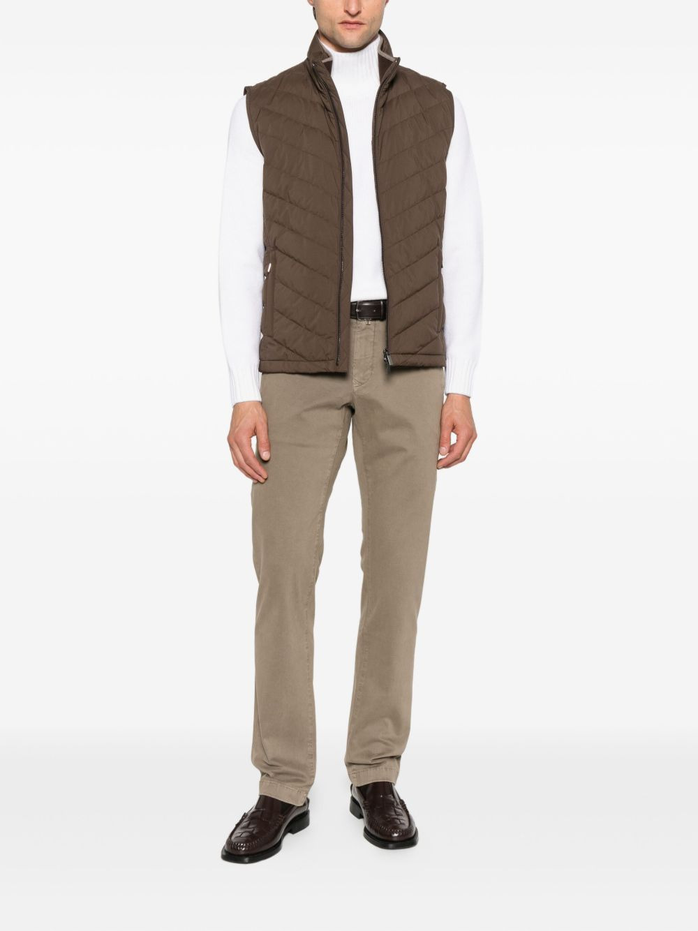 quilted zip-front gilet - 2