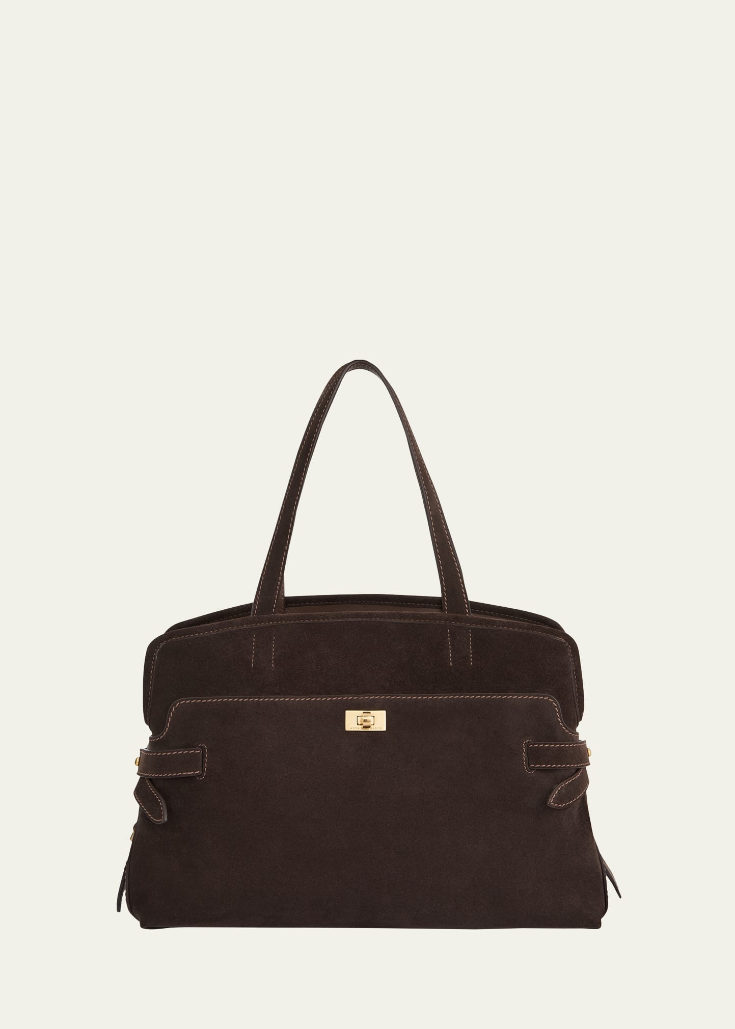 Wilson Zip Suede Top-Handle Bag - 1