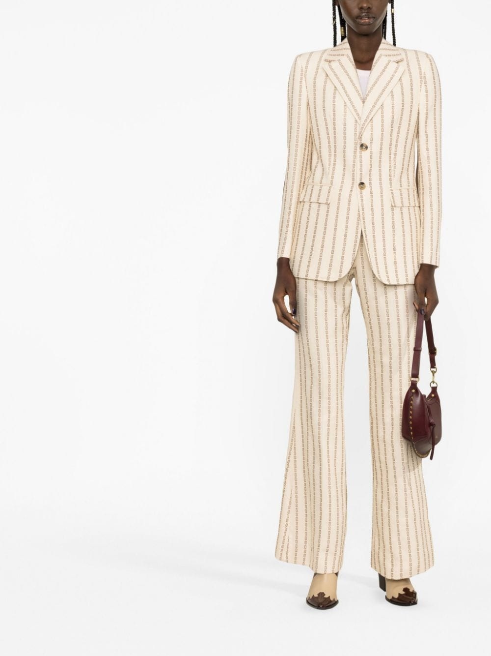 Journey jacquard single-breasted blazer - 2