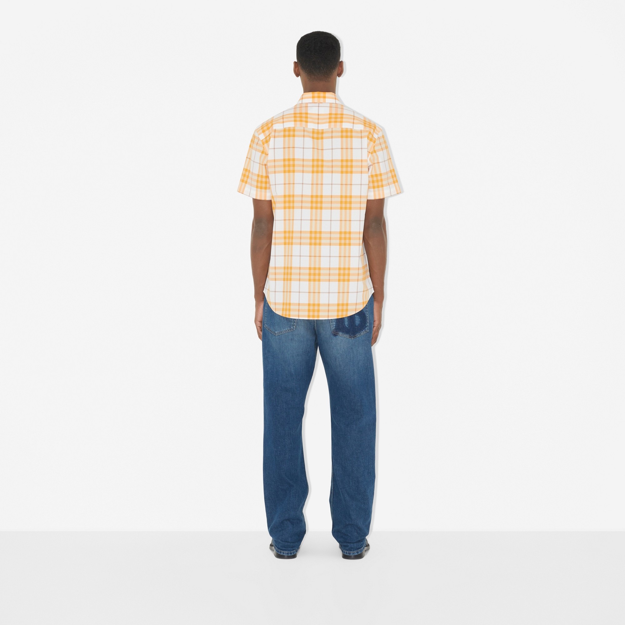 Short-sleeve Check Cotton Shirt - 4