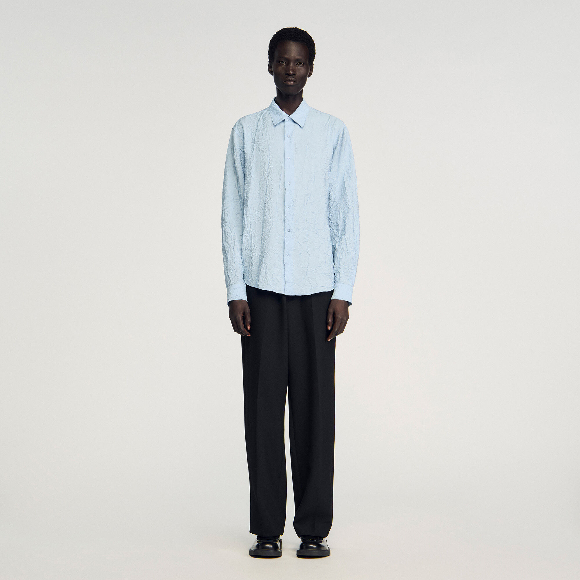 CRINKLED EFFECT SHIRT - 2