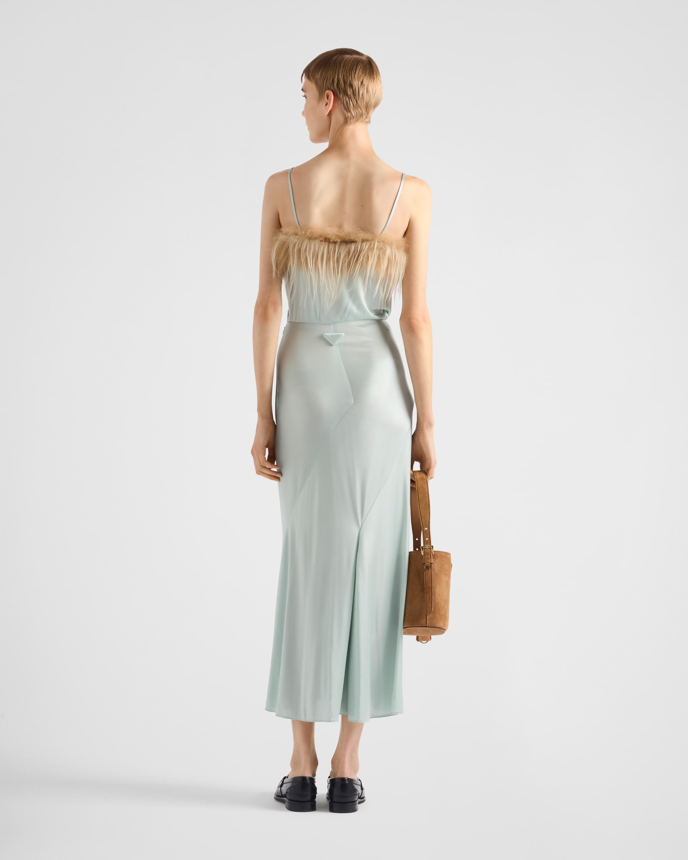 Satin jersey dress - 5