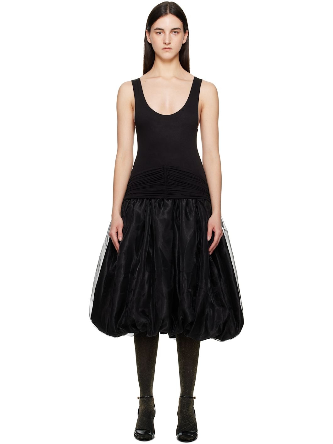 Black Paige Midi Dress - 1