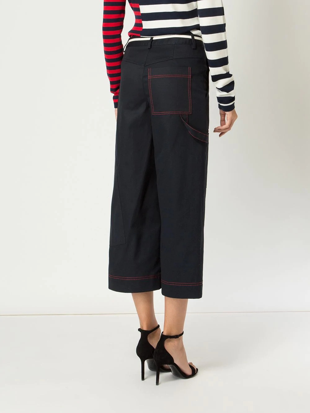 wide leg cargo trousers - 4