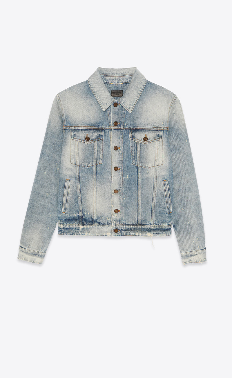 boyfriend jacket in hilton sky blue denim - 1