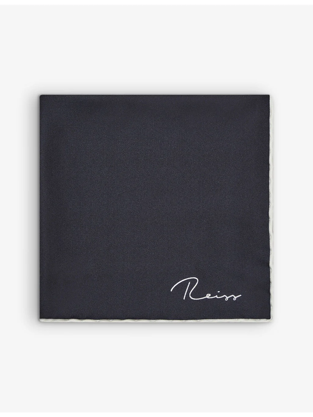 Ceremony logo-print silk pocket square - 1