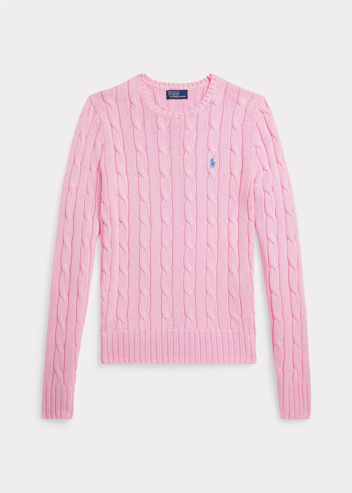 Cable-Knit Cotton Crewneck Sweater - 1