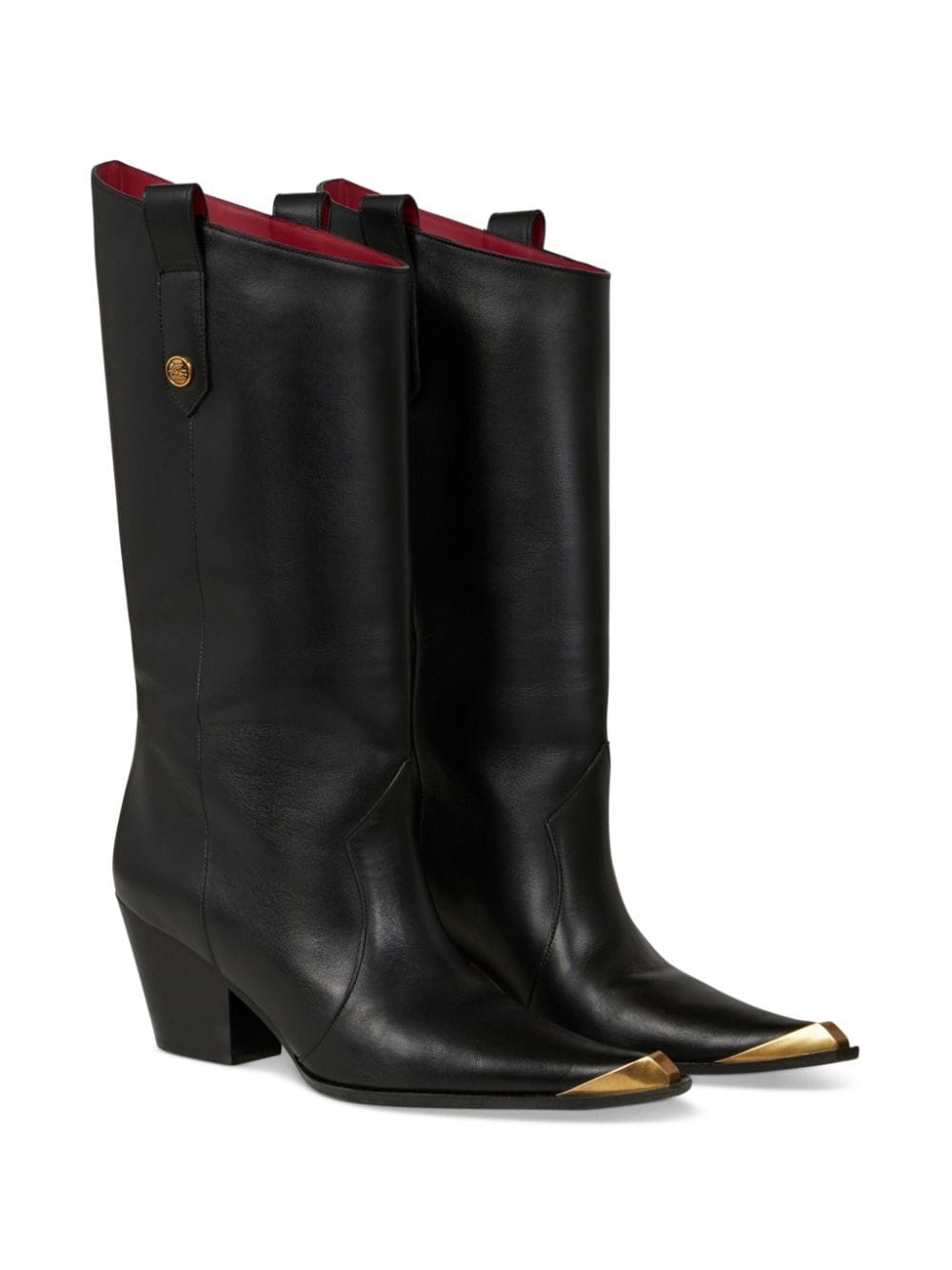 pointed-toe leather boots - 2