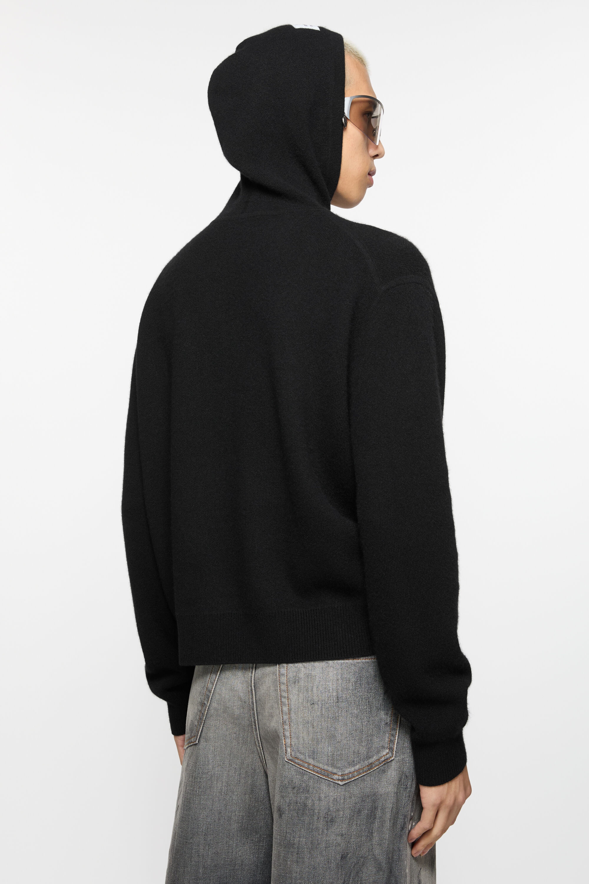 Cashmere hoodie - Black - 3