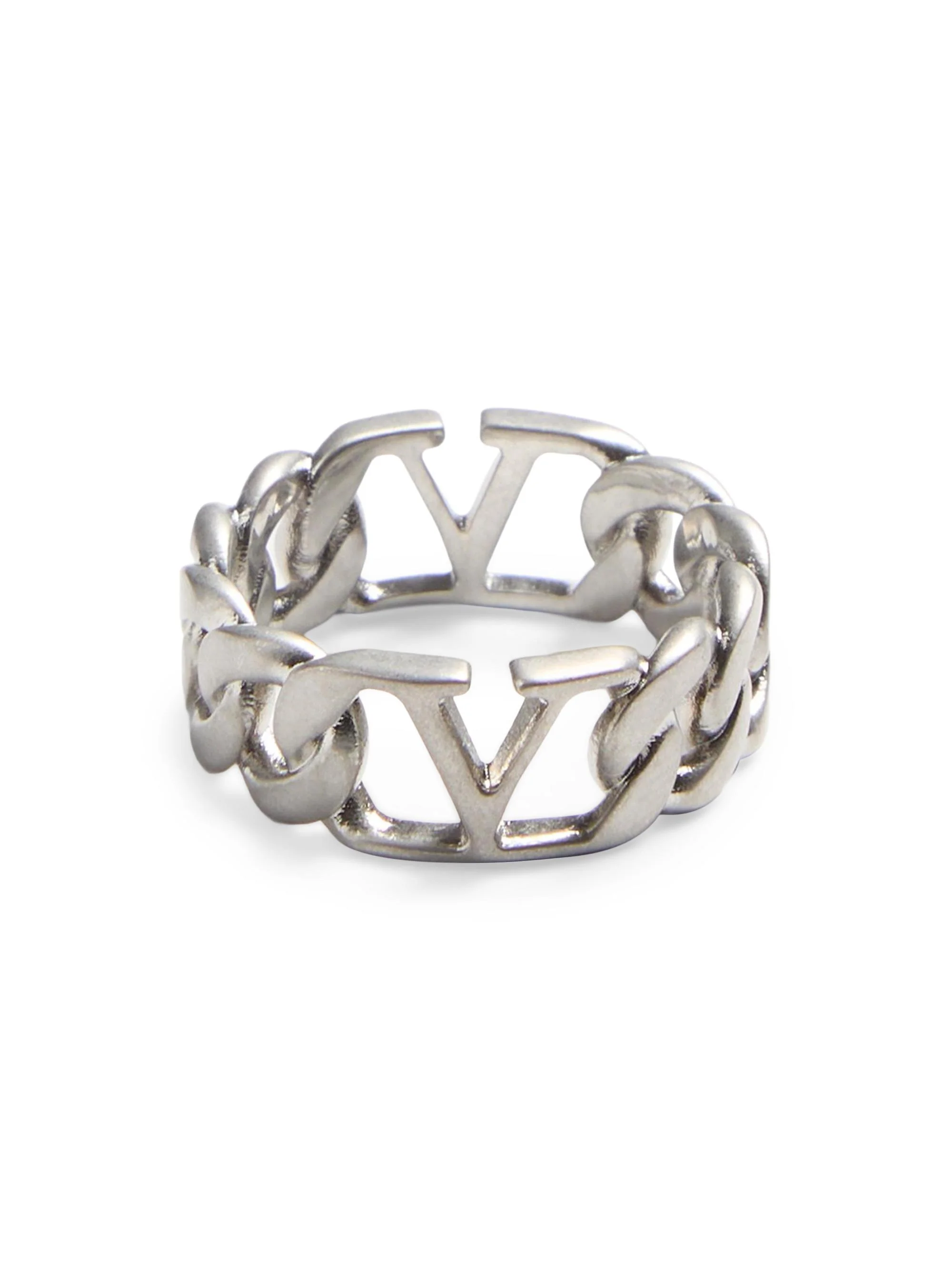 Men's VLogo Signature Metal Ring - Palladium - 1