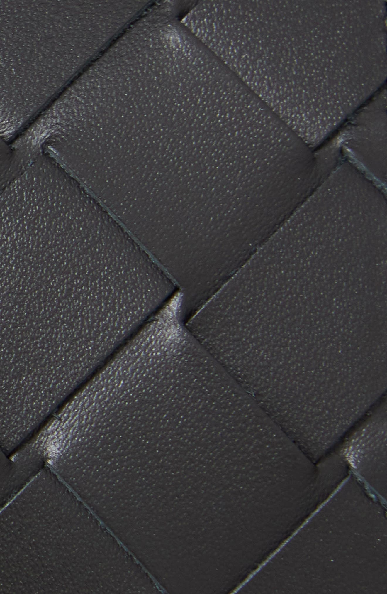 Bottega Veneta Intrecciato Calfskin Leather Belt in 8803 Black/Silver at Nordstrom - 2