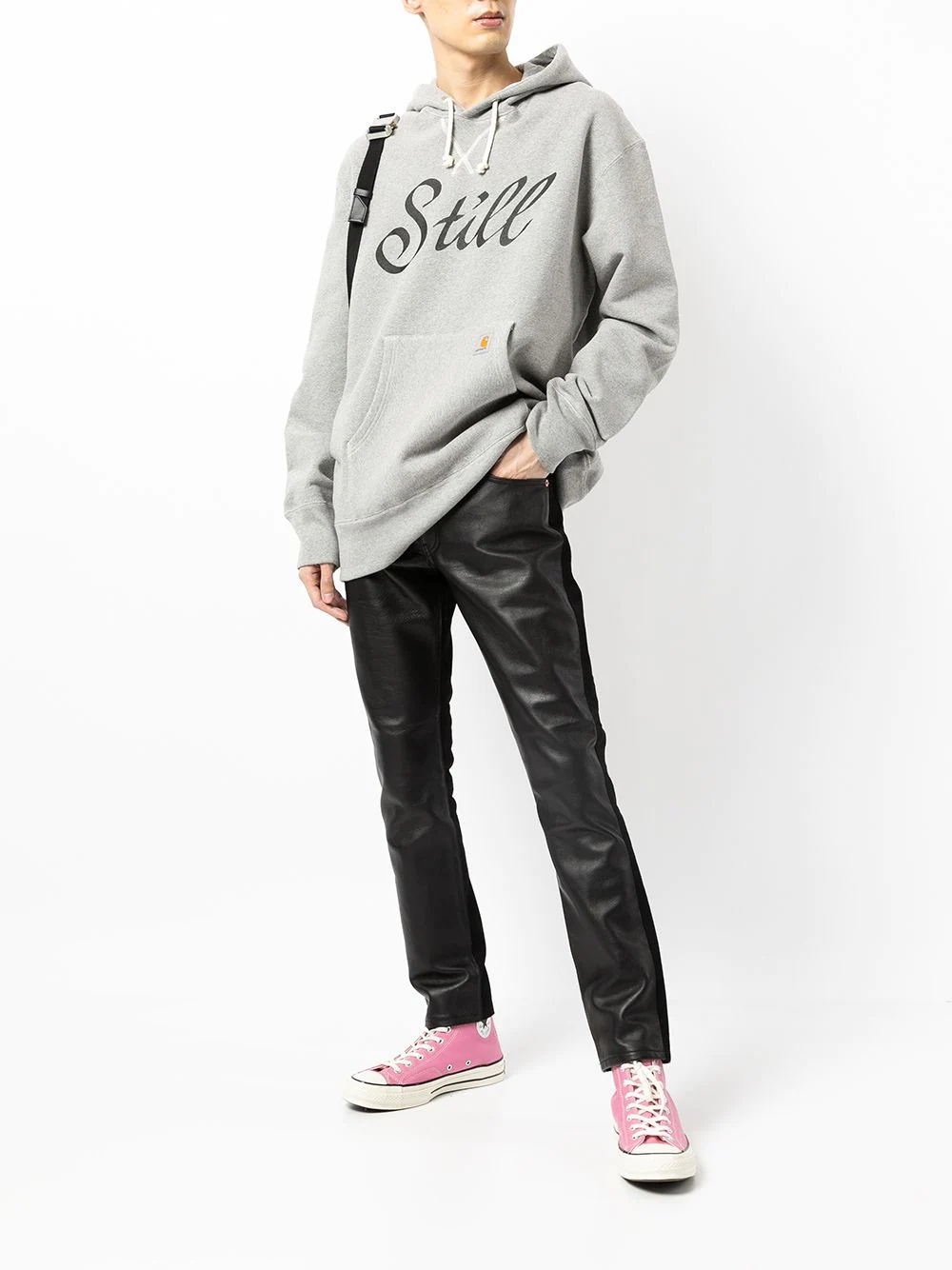 Still-print cotton hoodie - 2