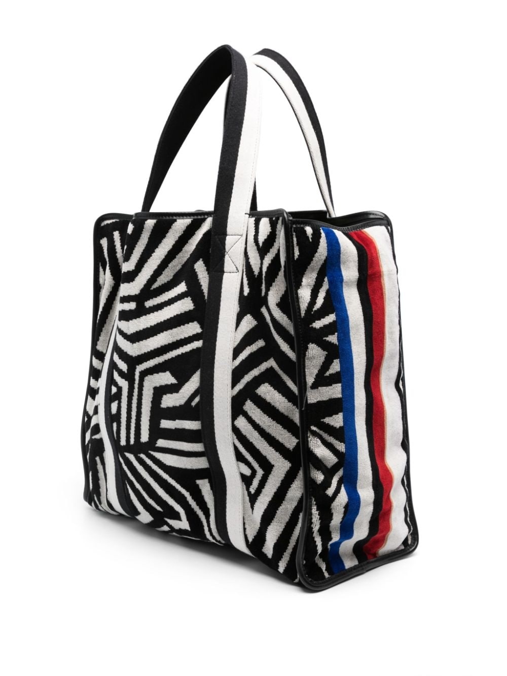 abstract-pattern terry-cloth tote bag - 3