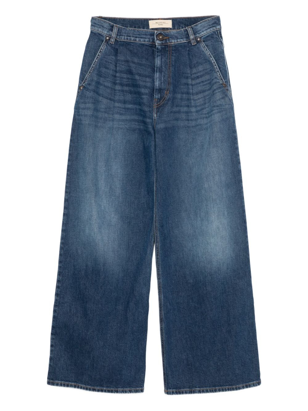pleated-front jeans - 1