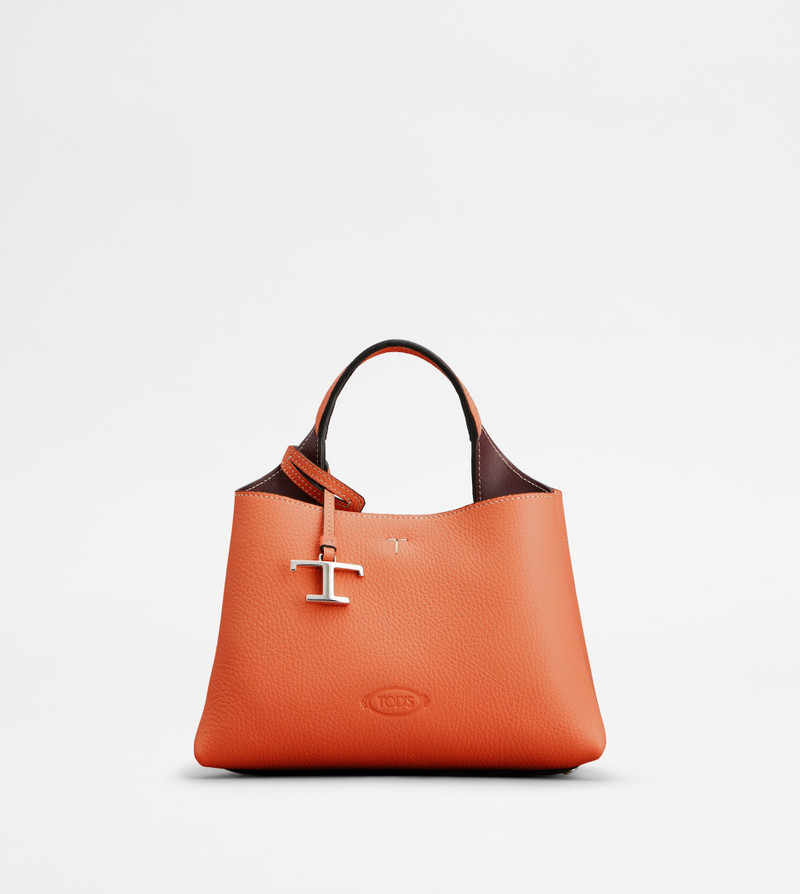 BAG IN LEATHER MICRO - ORANGE - 1