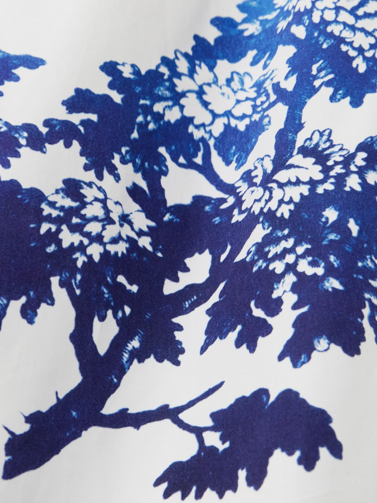 Printed organic cotton-poplin shirt dress White - 4