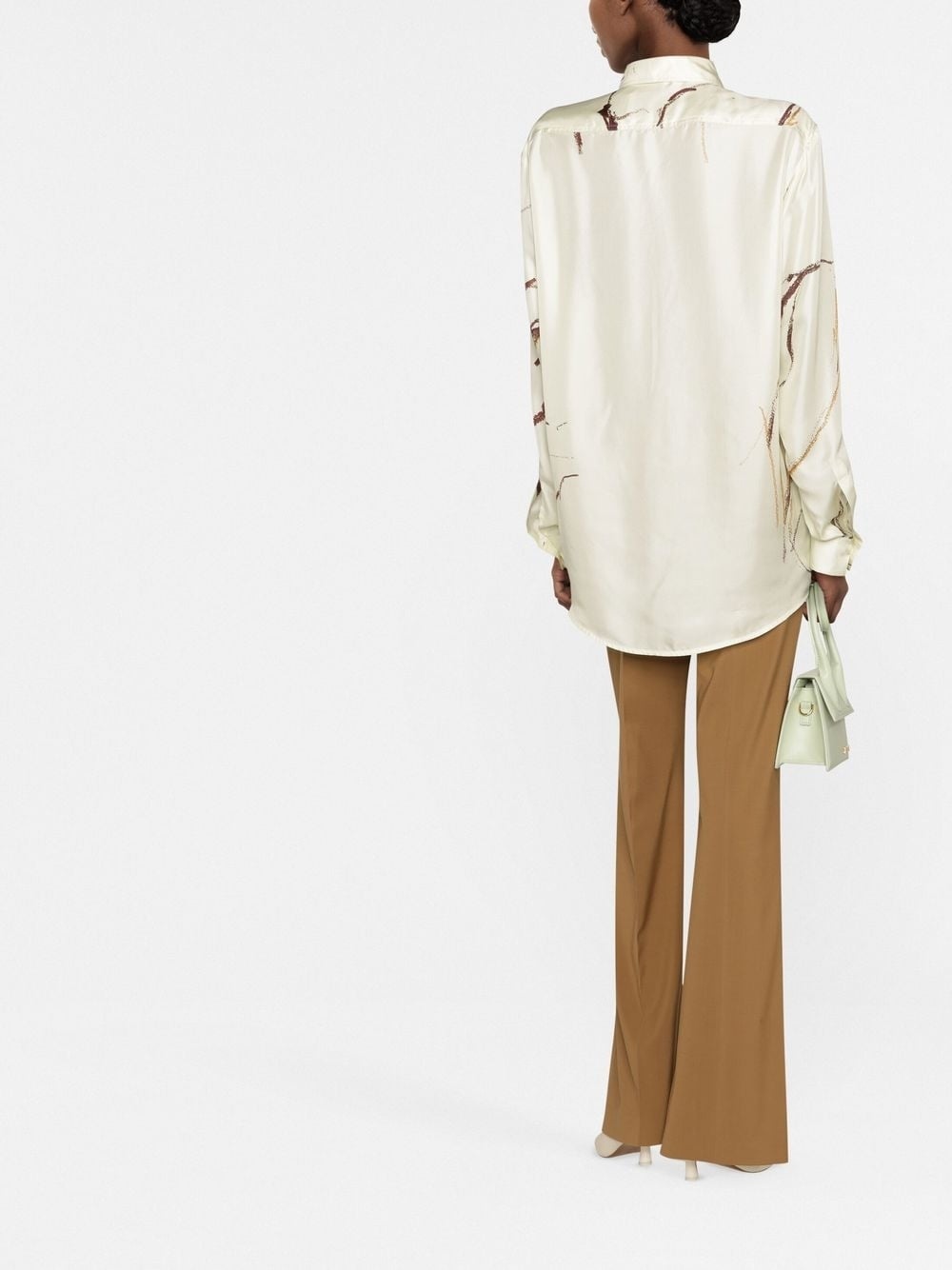 oversize printed silk shirt - 3