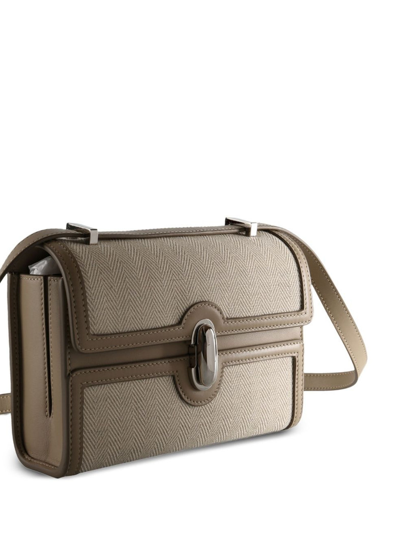 SAVETTE herringbone-pattern flap cross body bag outlook