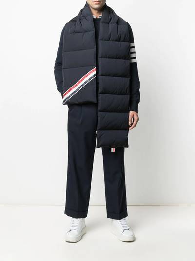 Thom Browne downfilled stripe scarf outlook