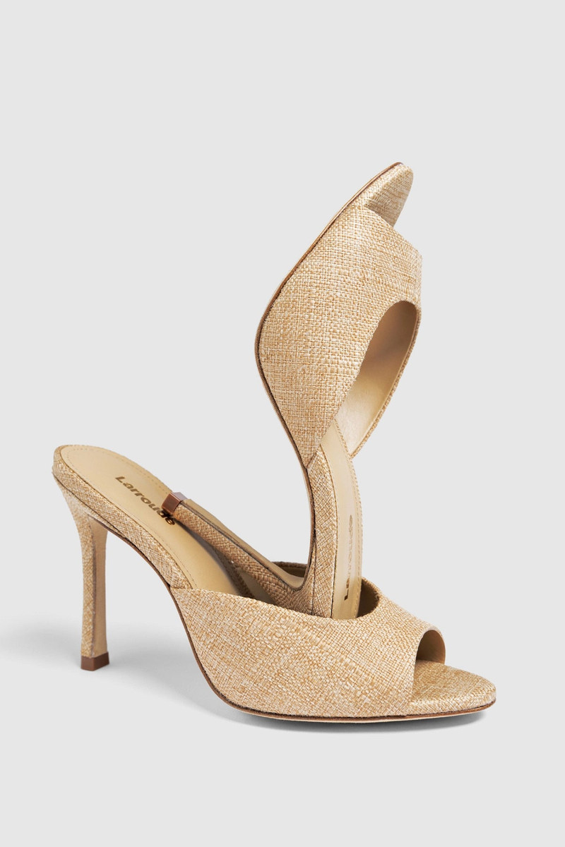 Jasmine Hi Mule Beige Raffia 5