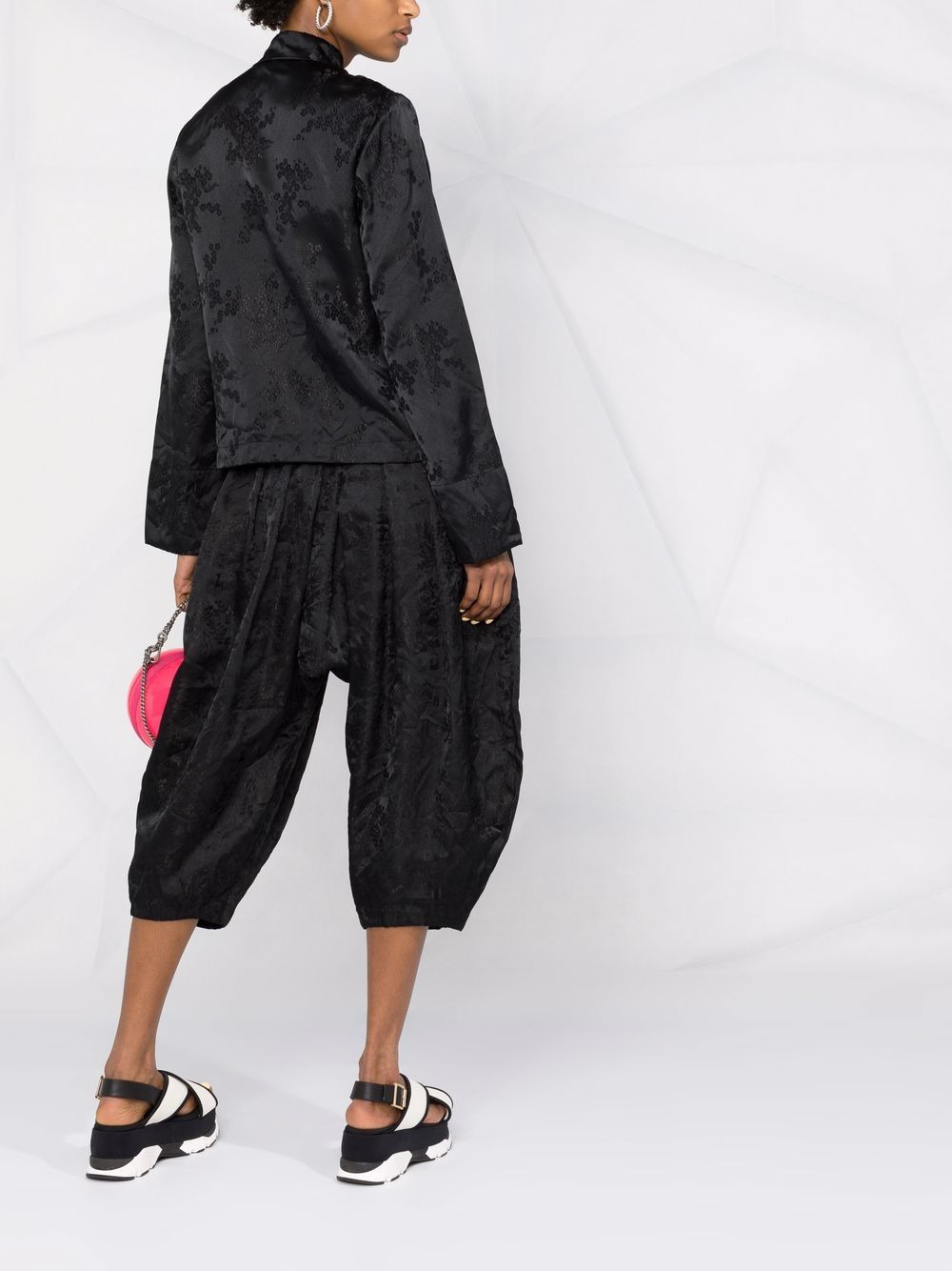 floral-jacquard shirt - 4
