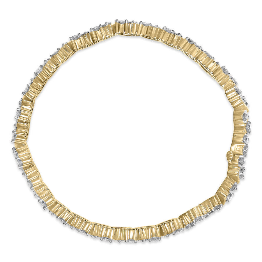 Haus Of Brilliance - Haus of Brilliance 14K Yellow Gold 4.00 Cttw Diamond Triangle Link Tennis Bracelet - 3